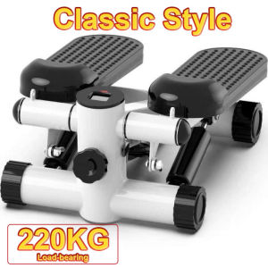 YEESALL Home Foot Stepper Sport Exercise Mini Stepper Machine Pedal Exerciser Electronic Display Home Exercise Equipment with Resistance Band Gym Fitness Silent Step Machine