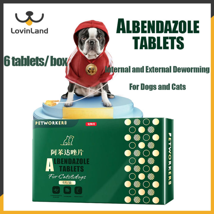 Lovinland Albendazole Internal Anthelmintics for Cat Dog Remove ...