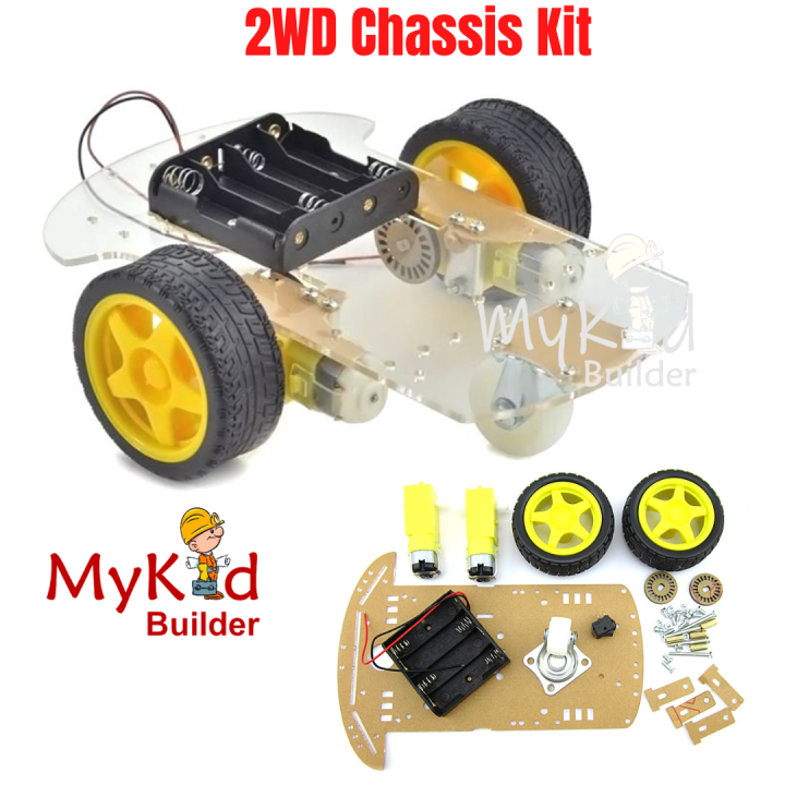 Arduino Car Robot 2WD Wheels Chassis Kit For STEM Robotics | Lazada