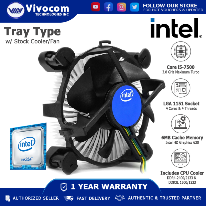 Core I5 7500 7th Gen Lga 1151 Intel I5 7th Gen I5 7500 Ddr4 Brand