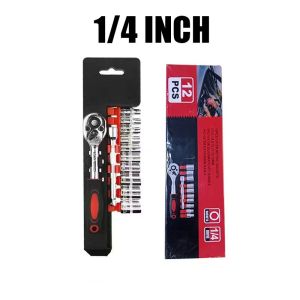 12PCS Drive Ratchet Wrench Heavy Duty CR-V Ratchet Wrench Tool Set For Car Motorcycle Repair Tool