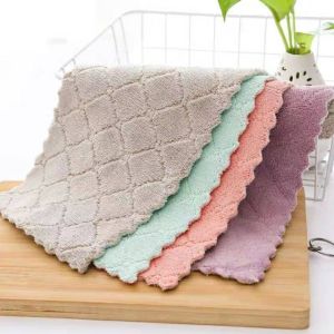 1pc Kitchen Nonstick Oil Washable Dish Towels Absorbent Dishwashing Cloth Oil Towel