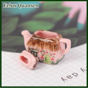 Eelux Ấm đun nước cốc sứ đáng yêu Bộ đồ ăn đồ chơi nhà bếp Nhà búp bê thu nhỏ 1/12