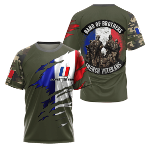 [Local Stock] VCC France Army Camouflage Men T Shirt Fashion Commando 3D Special Forces Short Sleeve Tops Casual O-neck T-Shirts Mens Clothing