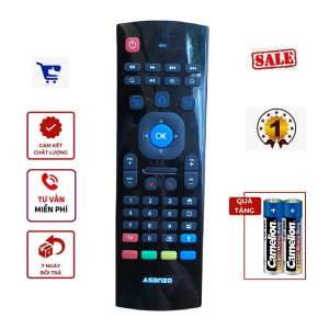 Điều khiển TV Asanzo giọng nói chuột bay có phím sau tiện dụng - Remote TV Asanzo HD03C hàng chính hãng - tặng pin