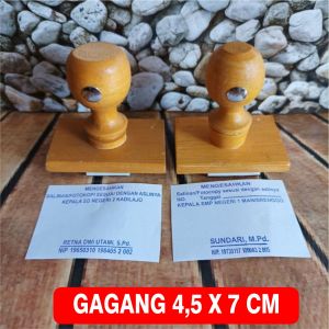 Stempel Legalisir Gagang Kayu Design Custom