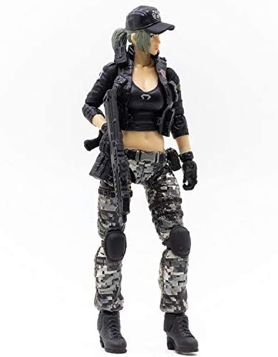 JoyToy 1/18 Soldier Action Figures 4-Inch CF LieHu B Female Anime Figure  Dark Source Cross Fire Game Collection Action Figure Military Model Toys