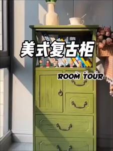 [CozyNest ]Solid Wood Storage Cabinet American Drawer Cabinet Storage Cabinet Pastoral Living Chest Drawer Minimalist Chest Drawer