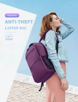 Anti theft backpack purple online