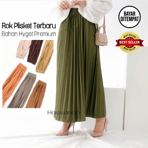 Rok Plisket Tebal - Rok Plisket Premium Dewasa Tebal Panjang - Rok Wanita