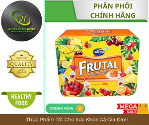 ARCOR - Kẹo Trái Cây ( Rellenos Frutales) Nhập Khẩu Argentina  Hộp Thiếc 180g