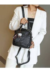 amiyalalarose กระเป๋าหนังแท้สุดเก๋✨Code:7617ดีไซน์สวยทุกมุม มีให้เลือก 5 สี แถมฟรีพวงกุญแจสุดน่ารัก💖