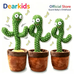 [SG] Dancing Cactus Toys Talking Cactus Light Up Singing Interactive Plush Gift for Kids 6-36 Months