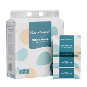 【10/30Packs】RoyoPanda 5Ply Facial Tissue Soft & Thickened 300 Sheets Wood Plup Tissue Paper Super Absorbent Napkin Tissue