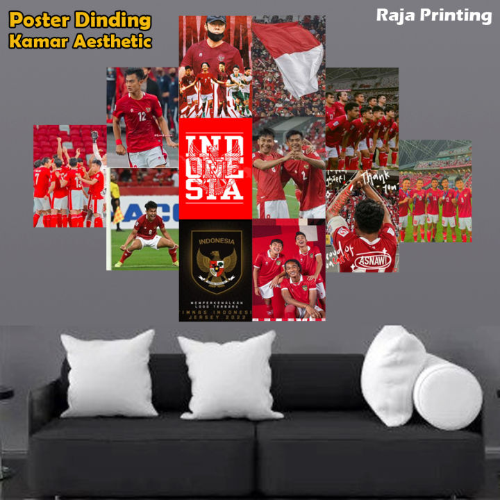 Poster Dinding Kamar Gambar Timnas Indonesia Ukuran A6 A5 A4 - Poster