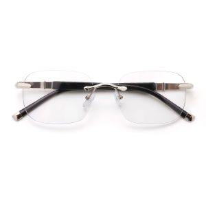 Rimless Photochromic Glasses Anti-blue Light Eyeglasses For Women Replaceable lens Metal Frame