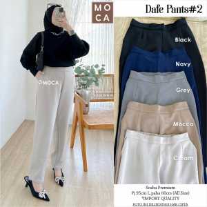 Celana Wanita Muslim Dafe Pants Moca Best Seller premium