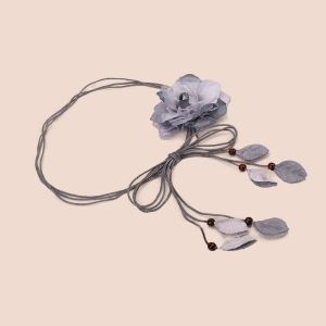 NEEUJ เด็กผู้หญิง สง่างาม ชีฟอง Tassle ชุดตกแต่ง ผอม เข็มขัด เชือกคาดเอว เข็มขัด ห่วงโซ่เอว