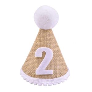 0-3Y Baby Party Hat Birthday Party Hat Pointed Hat Cute Headband Elastic String Party Hat Birthday Headwear Photo Props