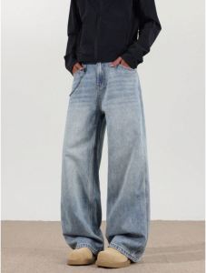 Korean Style Jeans For Men Straight Cut Mens Denim Pants  Baggy Jeans Maong Pants High Quality #361