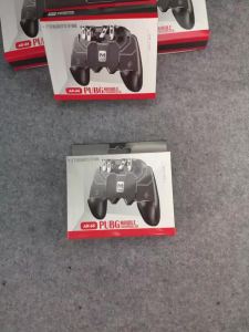 AK66 Six Fingers PUBG Game Controller Gamepad Metal Trigger Shooting Free Fire Gamepad Joystick For IOS Android Mobile Phone