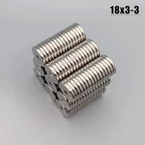 Nam châm lỗ tròn 18x3-3mm 5-200 cái 18*3-5mm Phụ kiện cho tủ lạnh dụng cụ gara tủ lạnh văn phòng bảng trắng khoa học
