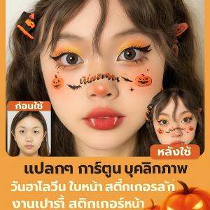 สติ๊กเกอร์แต่งหน้าการ์ตูนปาร์ตี้ สติ๊กเกอร์ใบหน้าบุคลิกภาพ สติ๊กเกอร์รอยสัก เวอร์ชั่นตลก