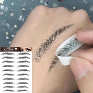 6D Eyebrow Tattoos Sticker Waterproof Long Lasting Natural Hair-Like Fake Eyebrows Stickers for Brow Grooming Shaping 10 Pairs h260819