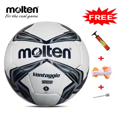Molten Soccer Ball Football Ball F5V1500/5000 Vantaggio Series Football 32 Panels And PU Leather Size5/Size4 Wear-Resistant High-Quality 2022 World Cup 【With free pump】