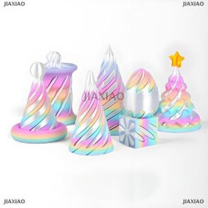 [COD] JIAXIAO 7pcs 3D Printed Toy Rotating Pyramids Three-dimensional Spiral Cone Fidget Toy 3d Spiral Cone Prelearning Accessiories