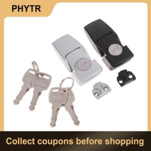 【PHYTR】 High Quality Cabinet Black Coated Metal Hasp Latch DK604 Security Toggle Lock With Two Keys