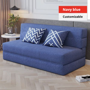 Foldable dual-function sofa bed small-sized single-person washable tatami mat companion lazy sofa can lie down and sleep sponge bed