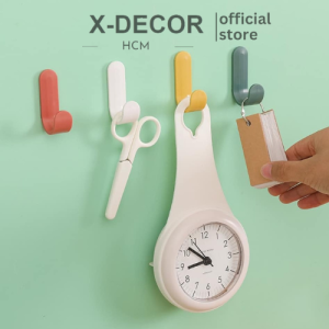 Set 10 Móc Treo Dán Tường Có Quai Treo Hình Chữ J Tiện Lợi - Móc Dán Tường Đa Năng Nhiều Màu Dễ Thương