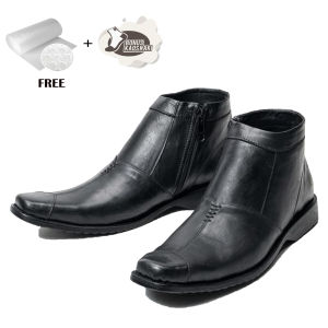 Sepatu Boots Pria Formal Kulit Sapi Boot Pantofel Kerja Resleting Termurah Bisa Bayar Ditempat