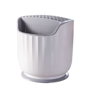 Super Bear Home ที่เก็บช้อนส้อม อุปกรณ์จดเก็บในครัว เก็บของได้หลายอย่าง หมุนได้360องศา สีขาว