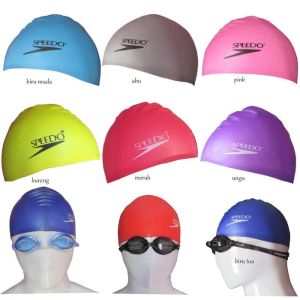 Topi Renang Silicon Dewasa Anak Allsize Penutup Kepala Renang