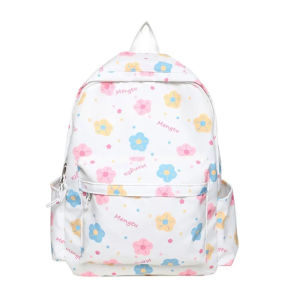Cute flower print backpack Harajuku ulzzang Japanese all-match soft girl schoolbag girl backpack