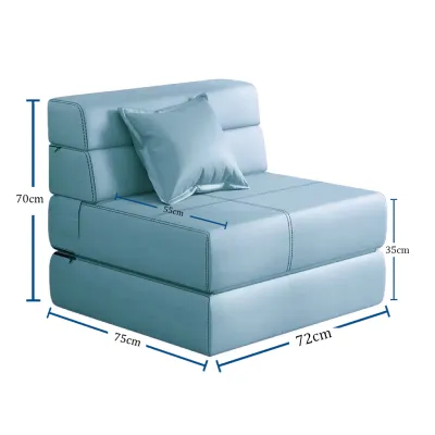Multifunctional Pull-out Sofa BedCompression Sofa Filipino Cloud SofaLight Blue Single/Double Size