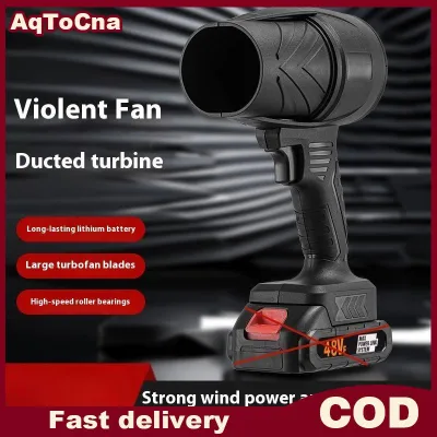 AqToCna 1Pcs Xách Tay Ngoài Trời Rửa Xe Không Khí Súng Turbo Máy Bay Phản Lực Fan Điện Mạnh Mẽ Máy Thổi Xe Bạo Lực Máy Sấy Cho Makita Không Có Pin