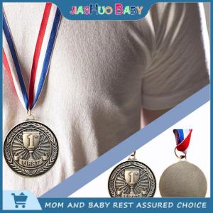 JiaShuo Baby Toy 1Pcs 5cm Competition Prize Medals With Neck Ribbon Bronze Medal Metal Winner Medals For Talent Show Party Race