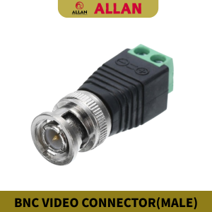 2pcs ALLAN BNC Male Connector to 2 Screw Terminal Solderless Adapter for CCTV Surveillance Camera CAT5 Coaxial Cable