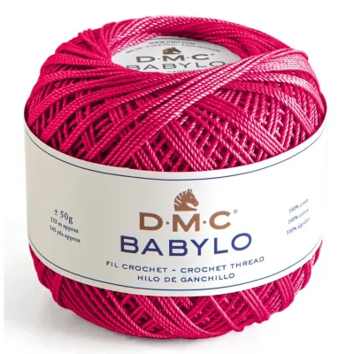 ไหมถัก DMC BABYLO เบอร์ 18 ด้ายคอตตอน 100% สีเงาสวย ถักนุ่มมือ ขนาด 50 กรัม พร้อมส่ง
