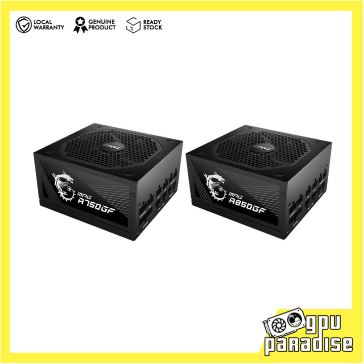 MSI MPG A650GF / A750GF / A850GF 80+ GOLD FULL MODULAR POWER SUPPLY