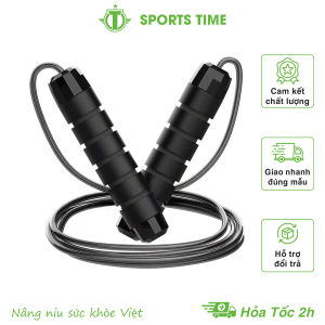 Dây nhảy thể dục lõi thép có tạ sắt tay cầm êm đầm tay - Dây nhảy giảm cân đốt cháy mỡ bụng vô cùng bền