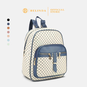 BELINDA Backpack For Women PU Leather Korean Fashion Cute Girl Waterproof College School Bag M1230