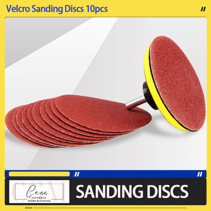 Round Sandpaper Velcro Sanding Discs 4" Grit Sandpaper 10pcs Flocking