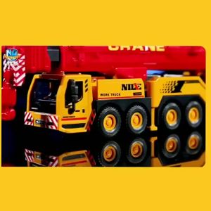 Heavy Duty Crane Truck Toy Inertia Powered Engineering Vehicle Model Boys Kids Pretend Play