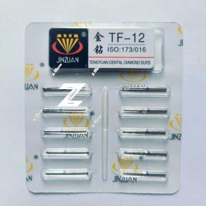 10 Pcs/Pack Dental Diamond Burs Drill FG 1.6mm Dental Dia-Bur for High Speed Handpiece Dentistry Tools