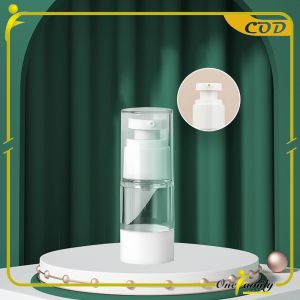ONE-C1123 Botol Airless Pump Lotion Transparant 15ml 30ml 50ml Travel Size / Botol Lotion Refillable