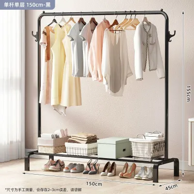 Wardrobe Cabinet Clothes Modern Wardrobes Open Storage ClotGood Fast To SG hes Drying Vertical Household Double Rod Mobile Coat Hanger Dormitory Sim Package 晾衣架 晒衣架
